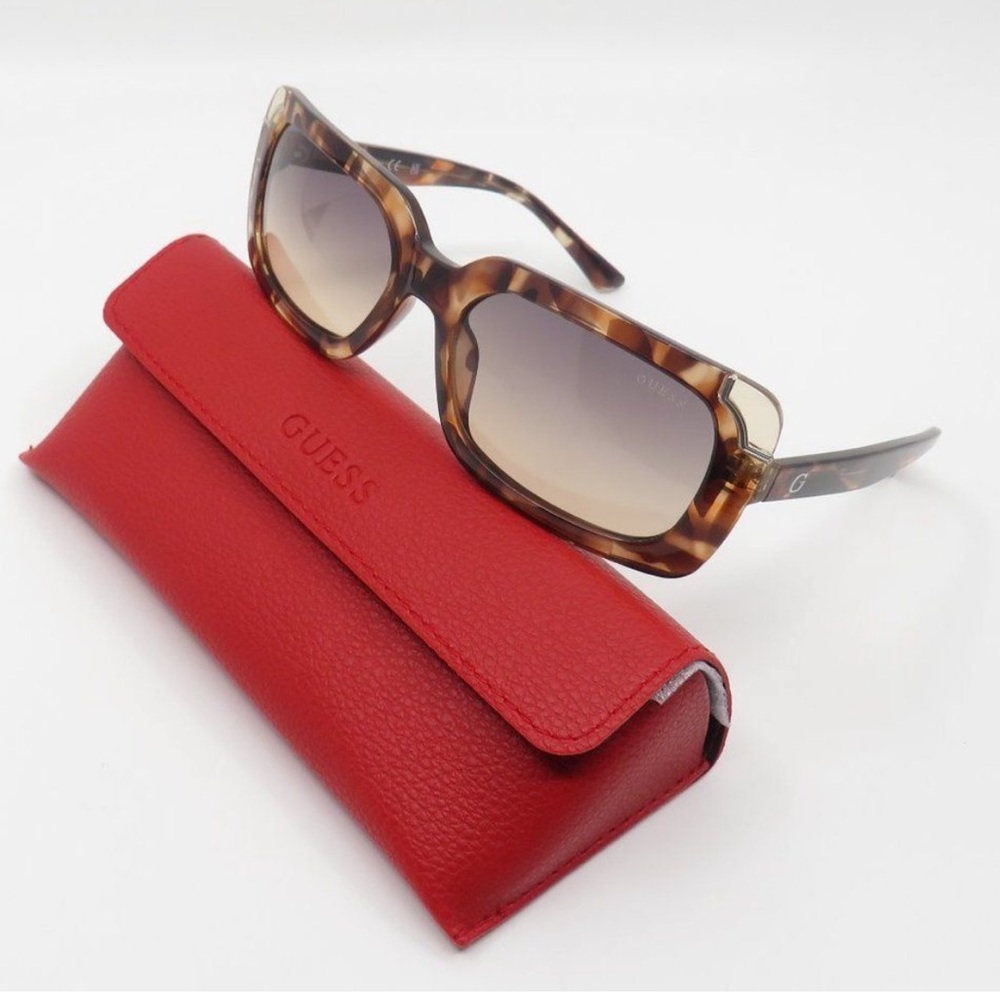 Guess Tortoiseshell Oversized Rectangle Sunglasses NWOT